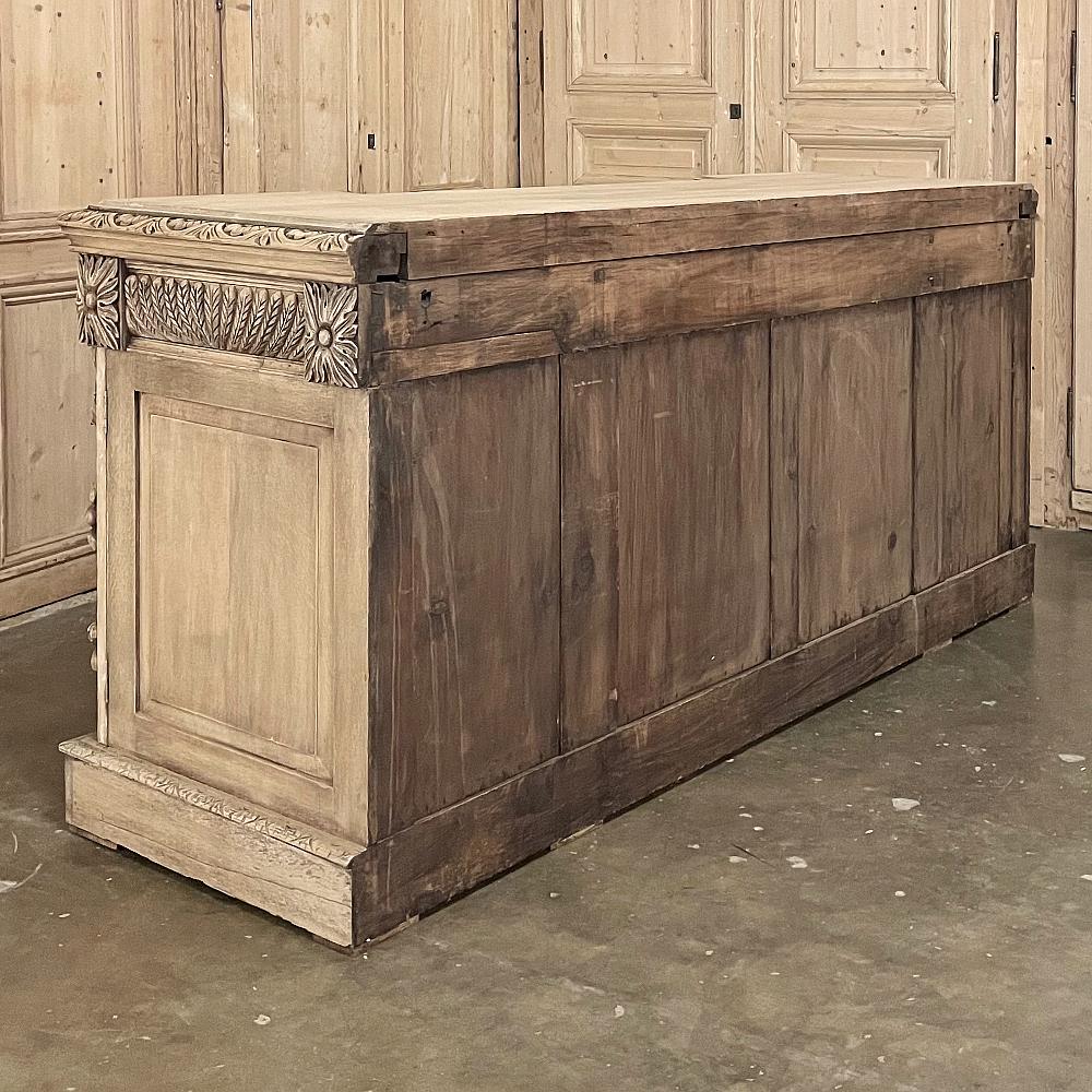 Mid-19th Century Grand French Renaissance Low Buffet in Stripped Oak 15