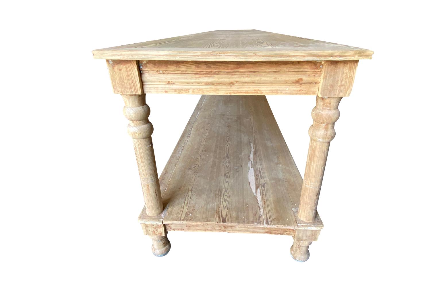 Mid-19th Century Grand Scale Draper's Table In Good Condition For Sale In Atlanta, GA
