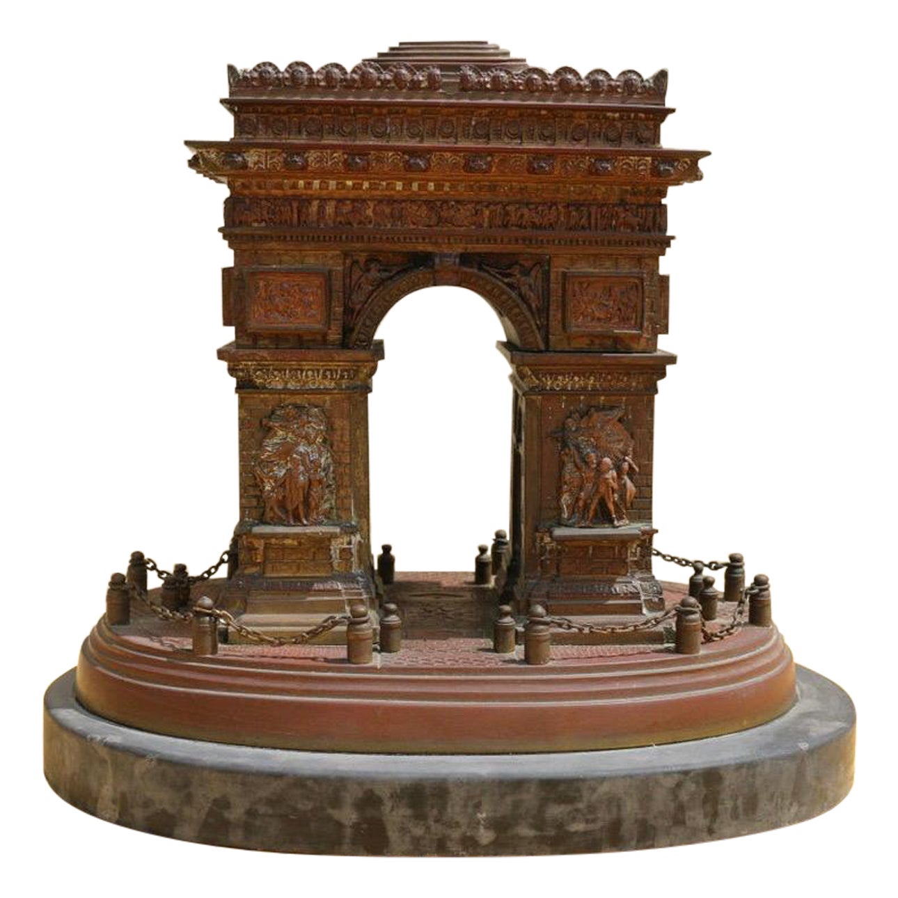 Statue en bronze de l'Arc de Triomphe du Grand Tour du milieu du XIXe siècle en vente