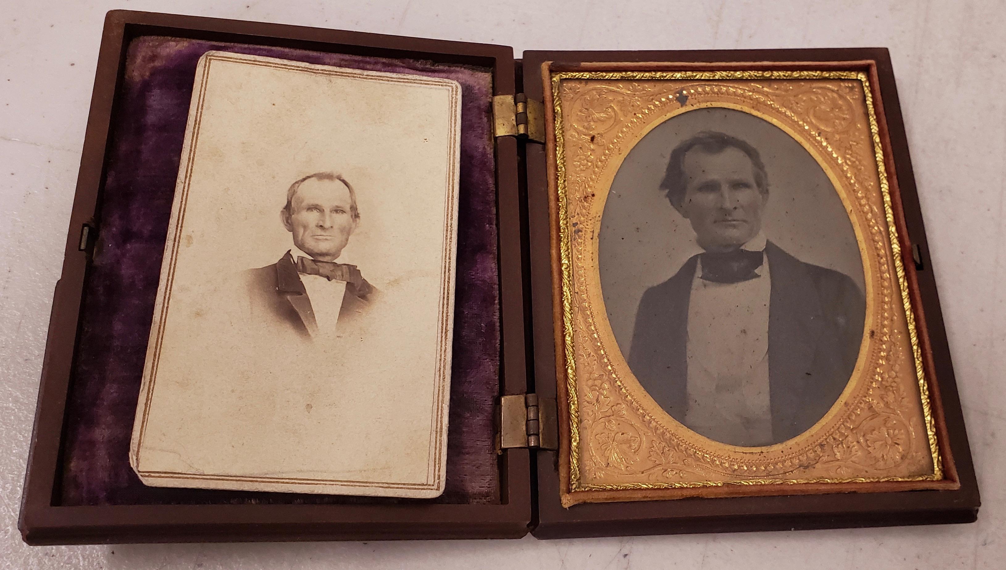 Guttapercha-Box aus der Mitte des 19. Jahrhunderts mit Fotos & Zeitgenössische Anmerkungen zur Genealogie im Angebot 4