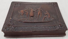 Mid-19th Century Gutta Percha Box with Photo's & Contemporary Notes on Genealogy