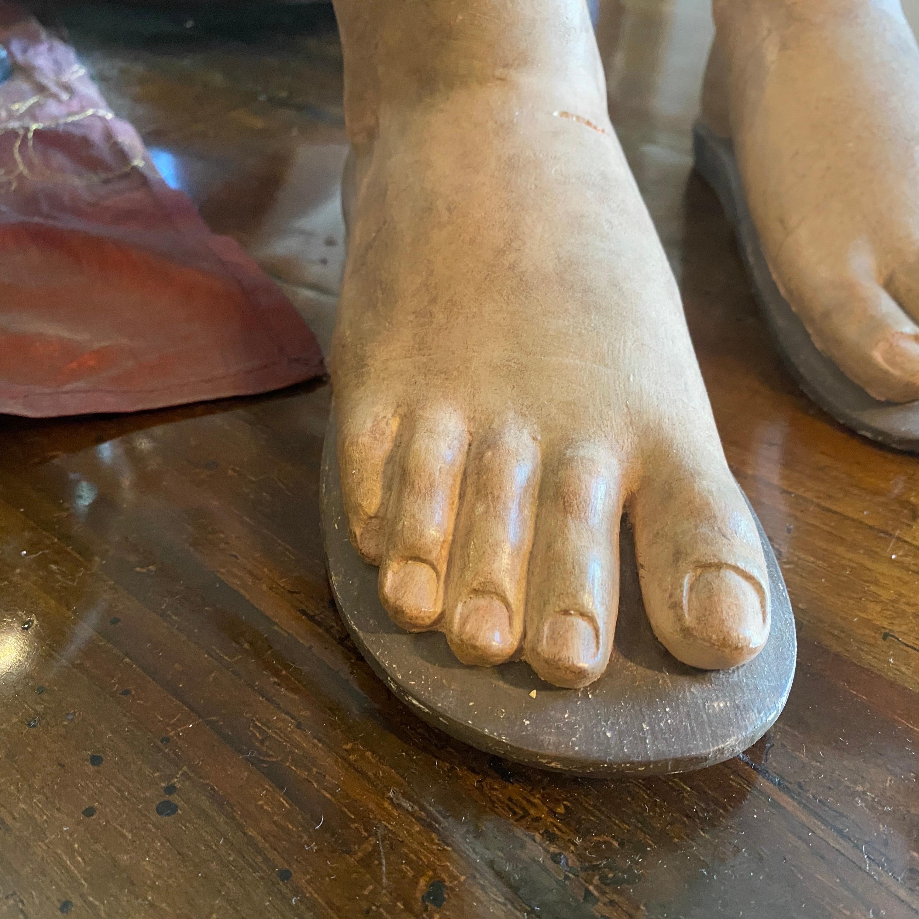 Other Mid-19th Century Hand-Carved and Lacquered Wood Italian Feet For Sale