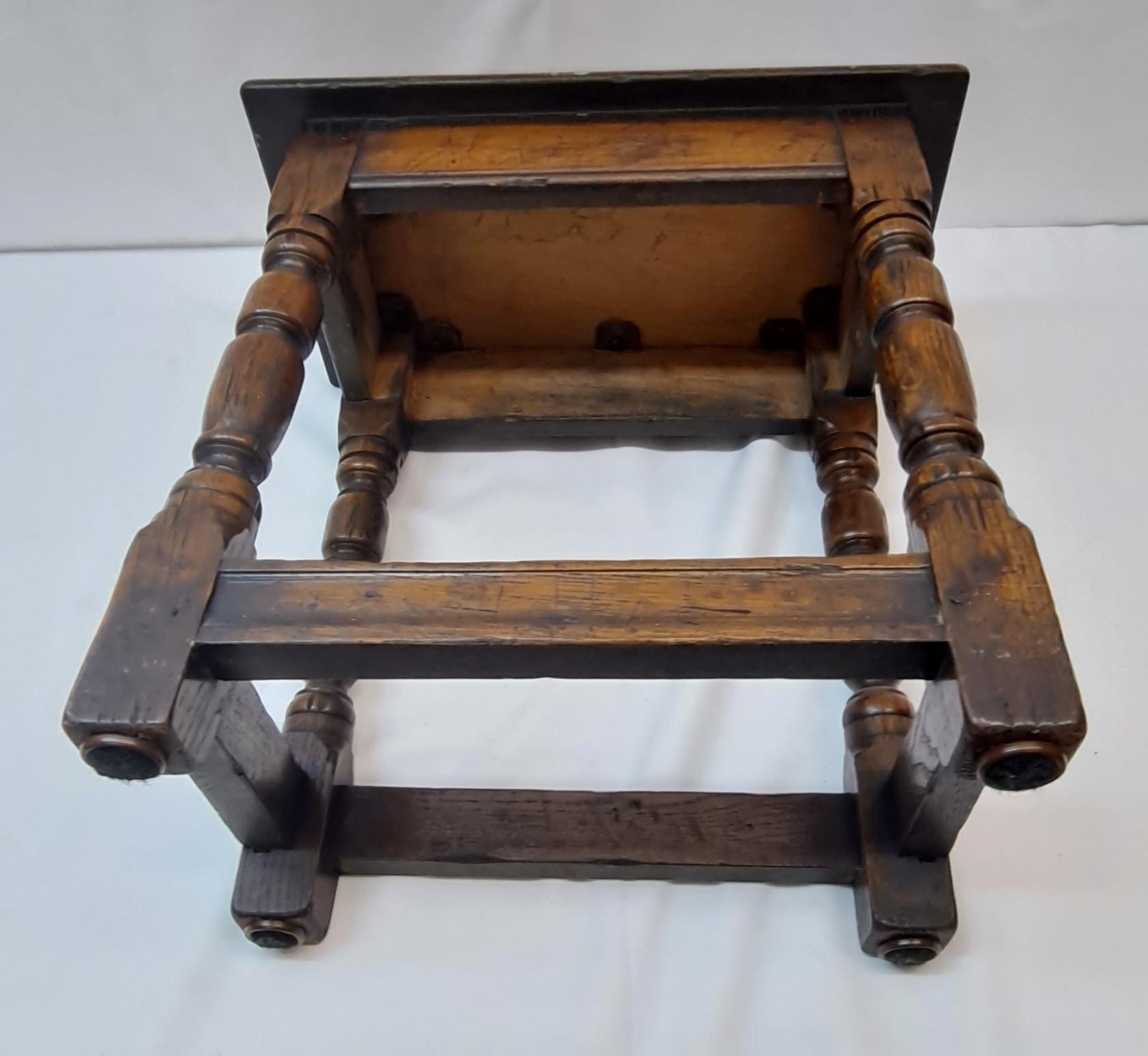 Mid 19th Century Hand Made Oak Bench / Side Table, C.1850 For Sale 4