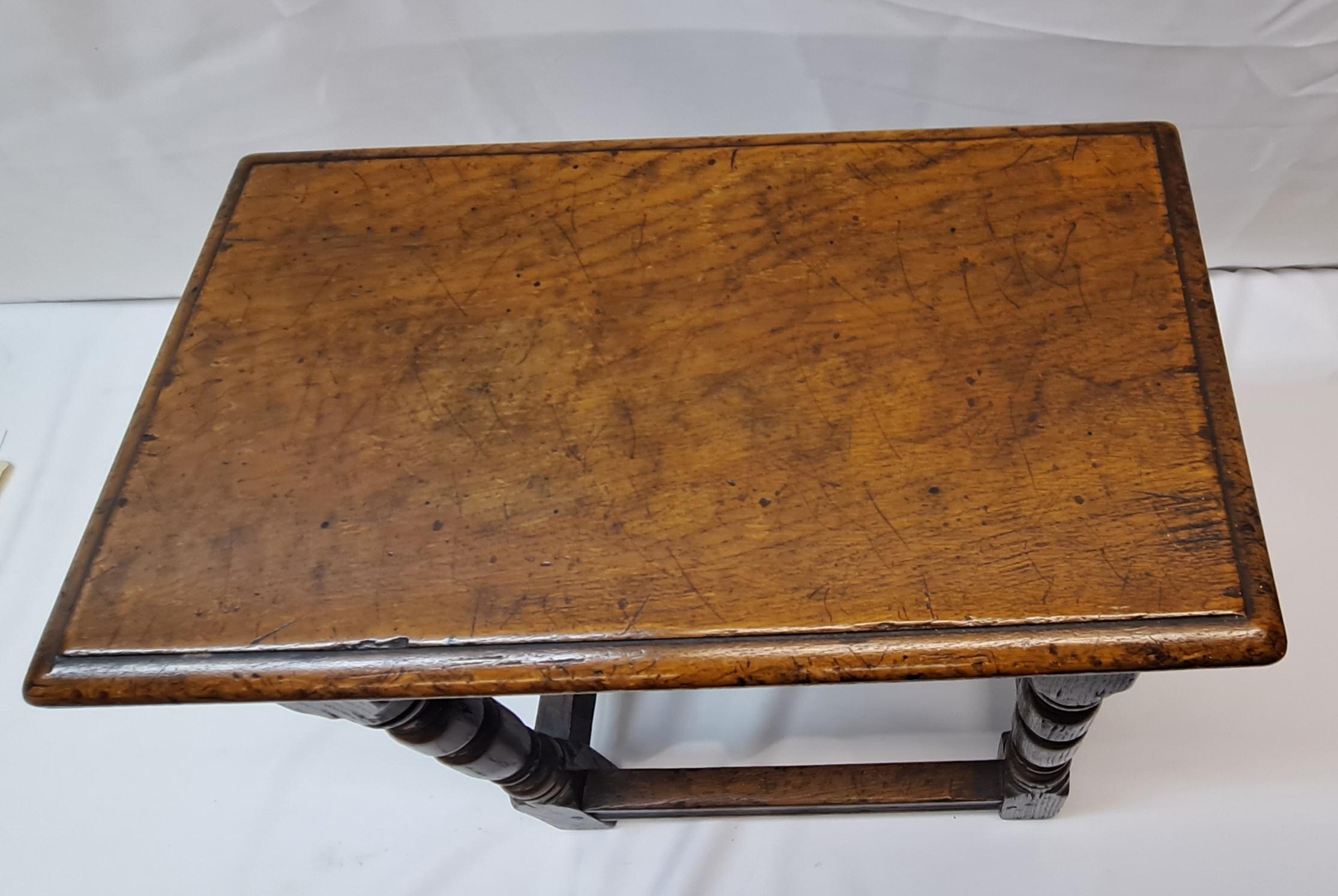 Mid 19th Century Hand Made Oak Bench / Side Table, C.1850 For Sale 6