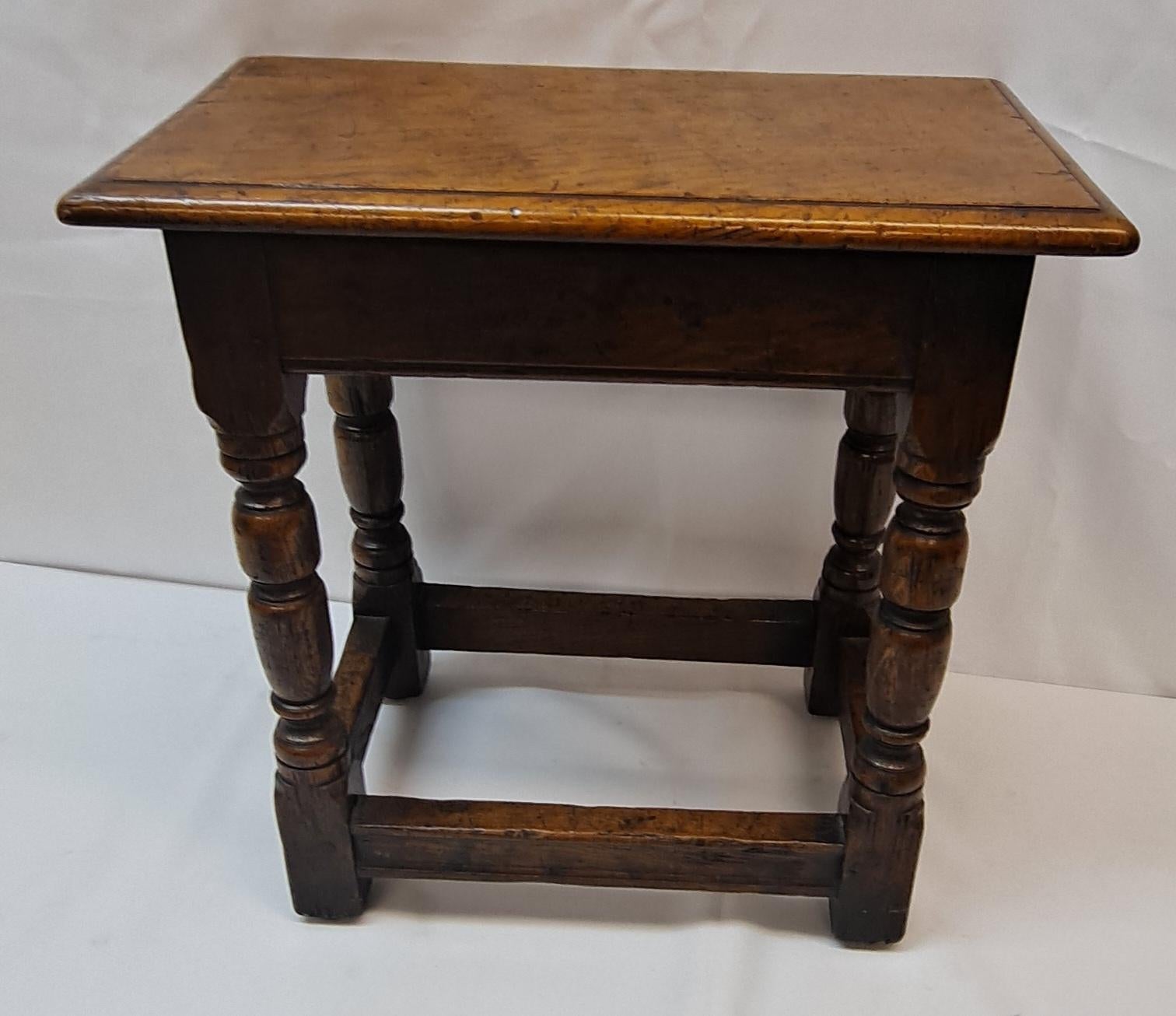 Mid 19th Century Hand Made Oak Bench / Side Table, C.1850 For Sale 8