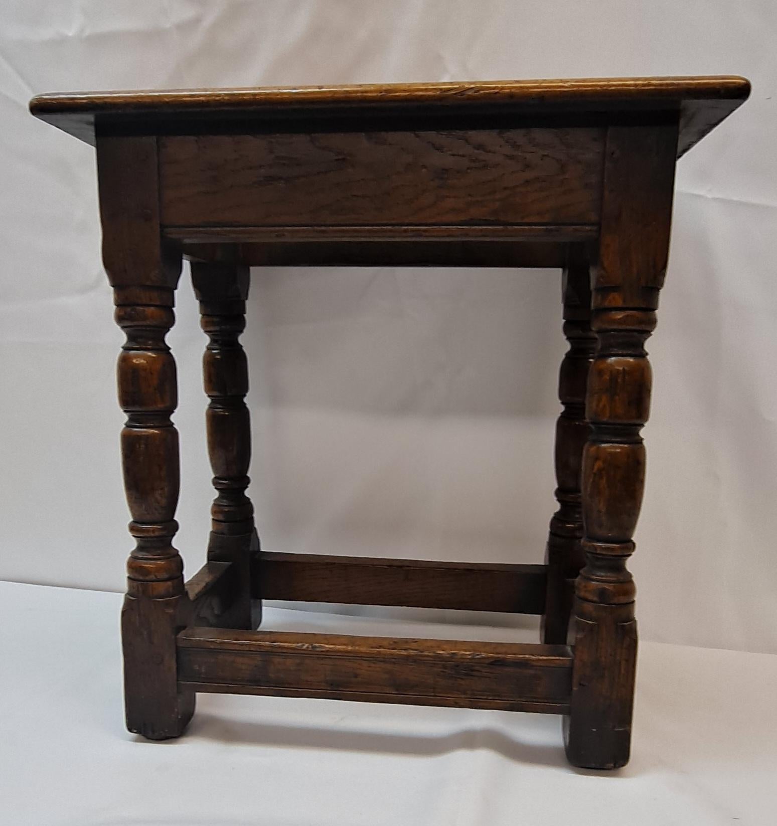 Mid 19th Century Hand Made Oak Bench / Side Table, C.1850 For Sale 9