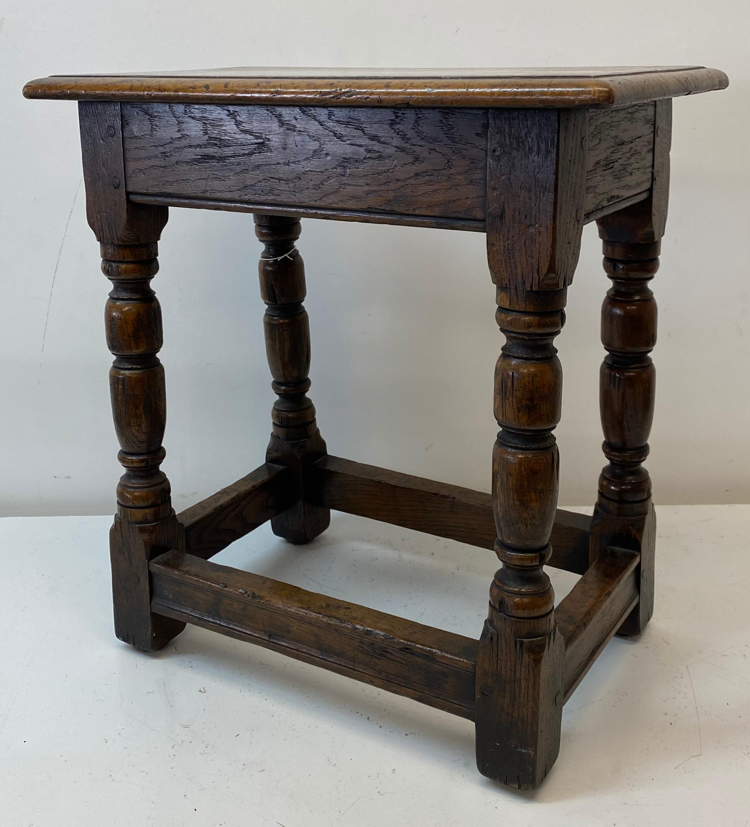 Arts and Crafts Mid 19th Century Hand Made Oak Bench / Side Table, C.1850 For Sale