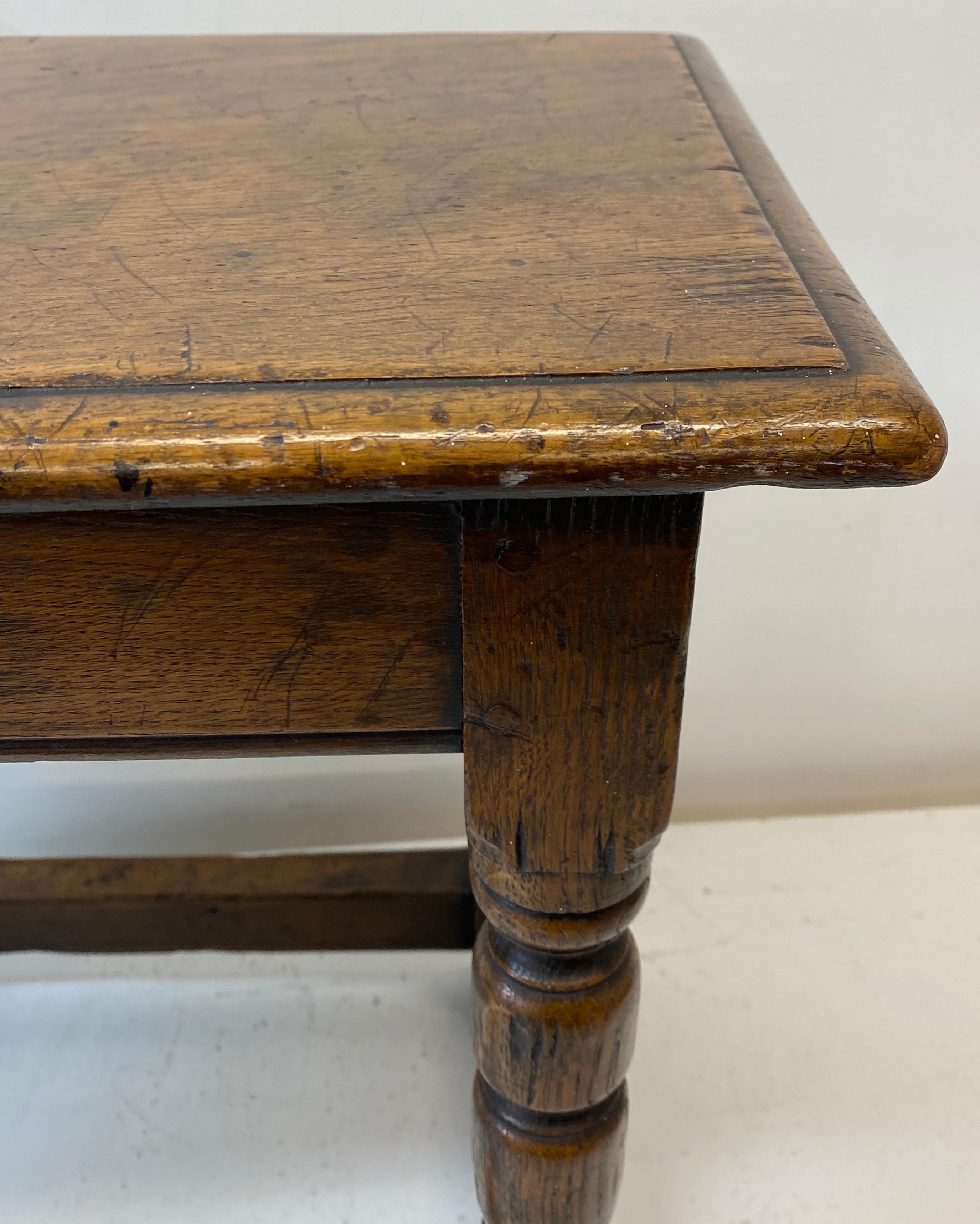 Mid 19th Century Hand Made Oak Bench / Side Table, C.1850 For Sale 1