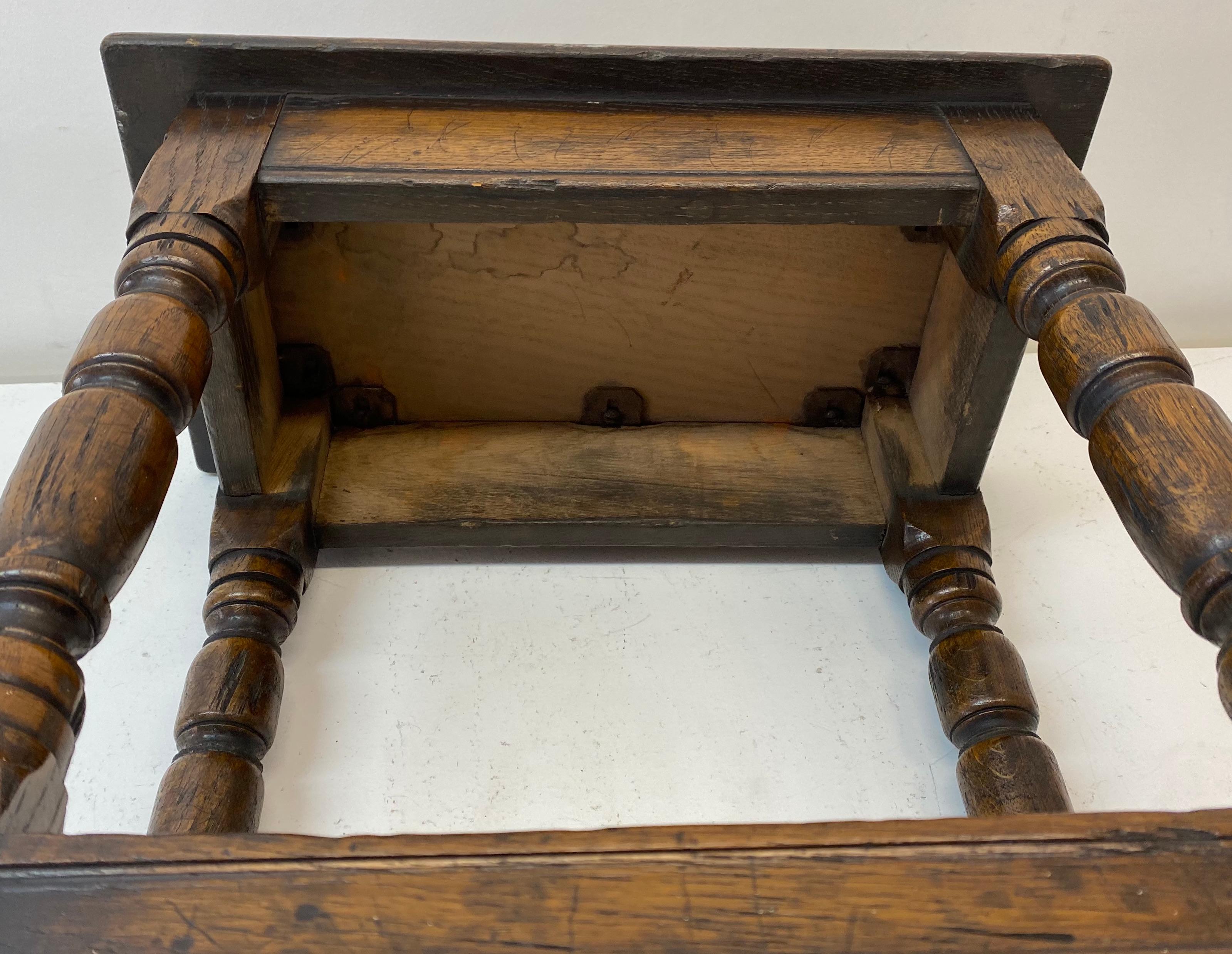 Mid 19th Century Hand Made Oak Bench / Side Table, C.1850 For Sale 3