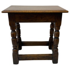 Mid 19th Century Hand Made Oak Bench / Side Table, C.1850