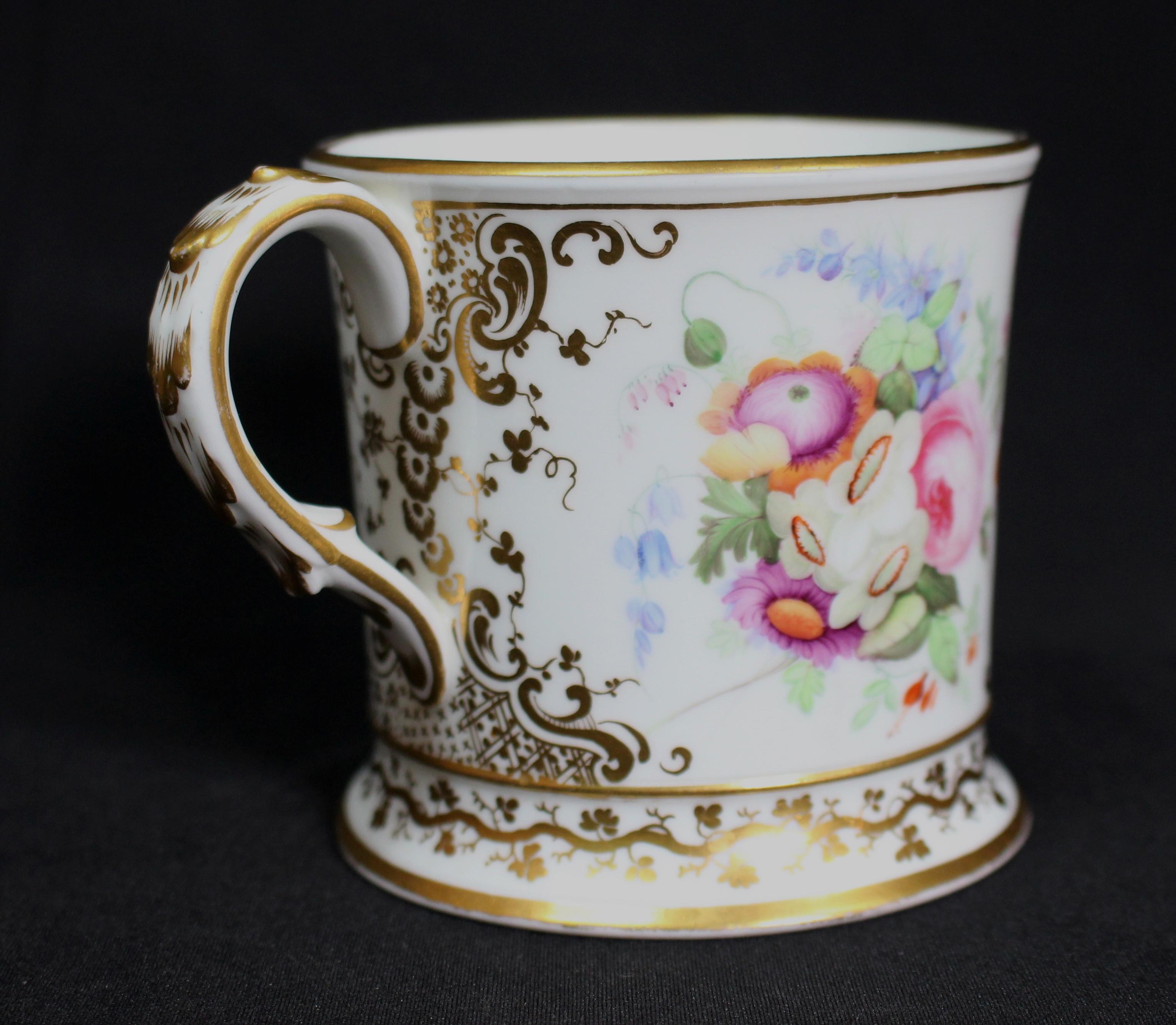 Mid-19th Century Hand-Painted Worcester Porcelain Mug George Sparks 1