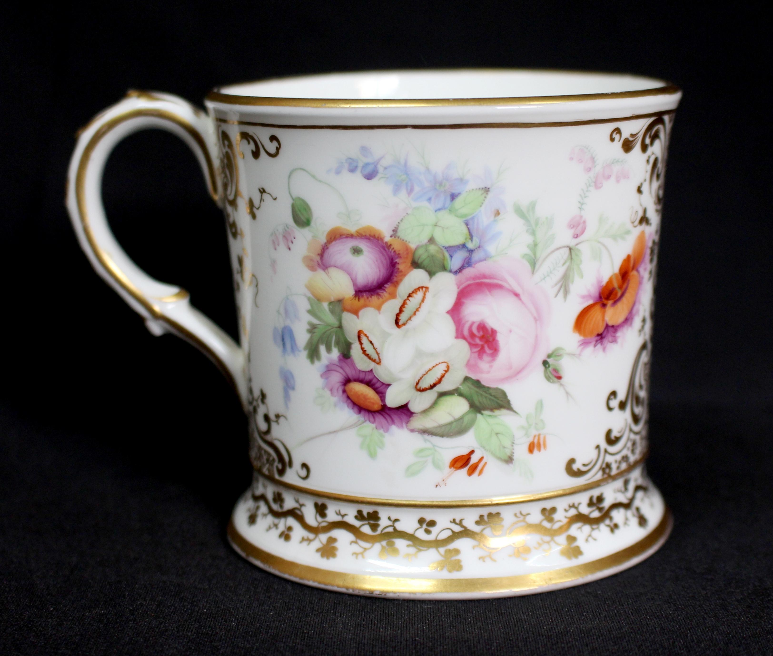 Mid-19th Century Hand-Painted Worcester Porcelain Mug George Sparks 2