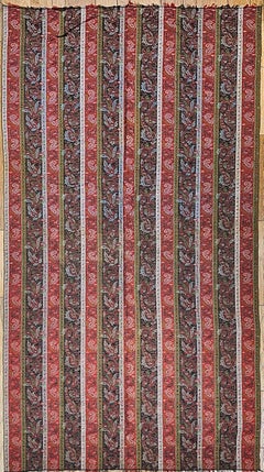 19th Century Hand-Woven Kashmiri Paisley Piano Shawl