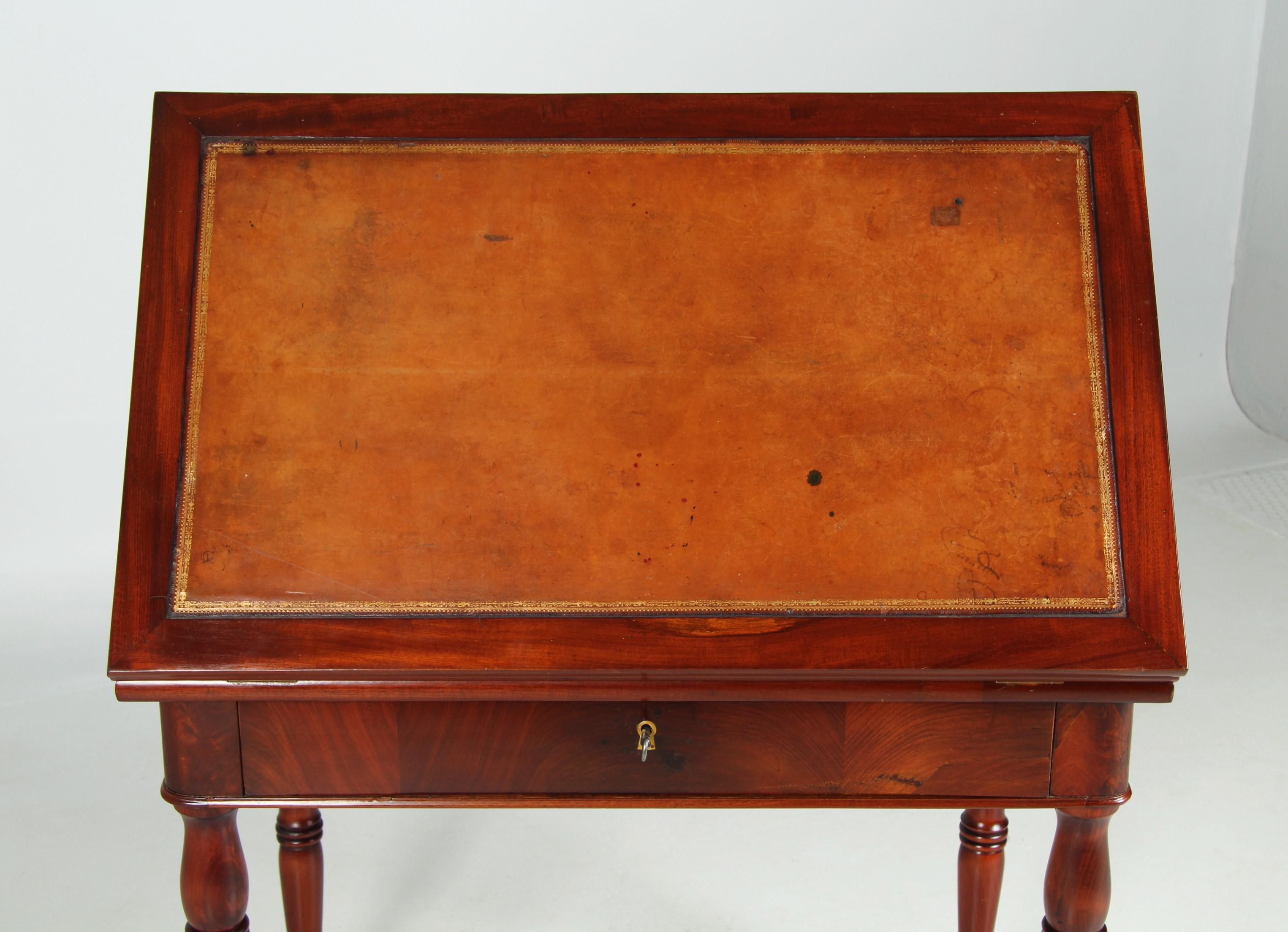 Mid 19th Century High-Adjustable Architect's Table, Mahogany, France, circa 1850 For Sale 5