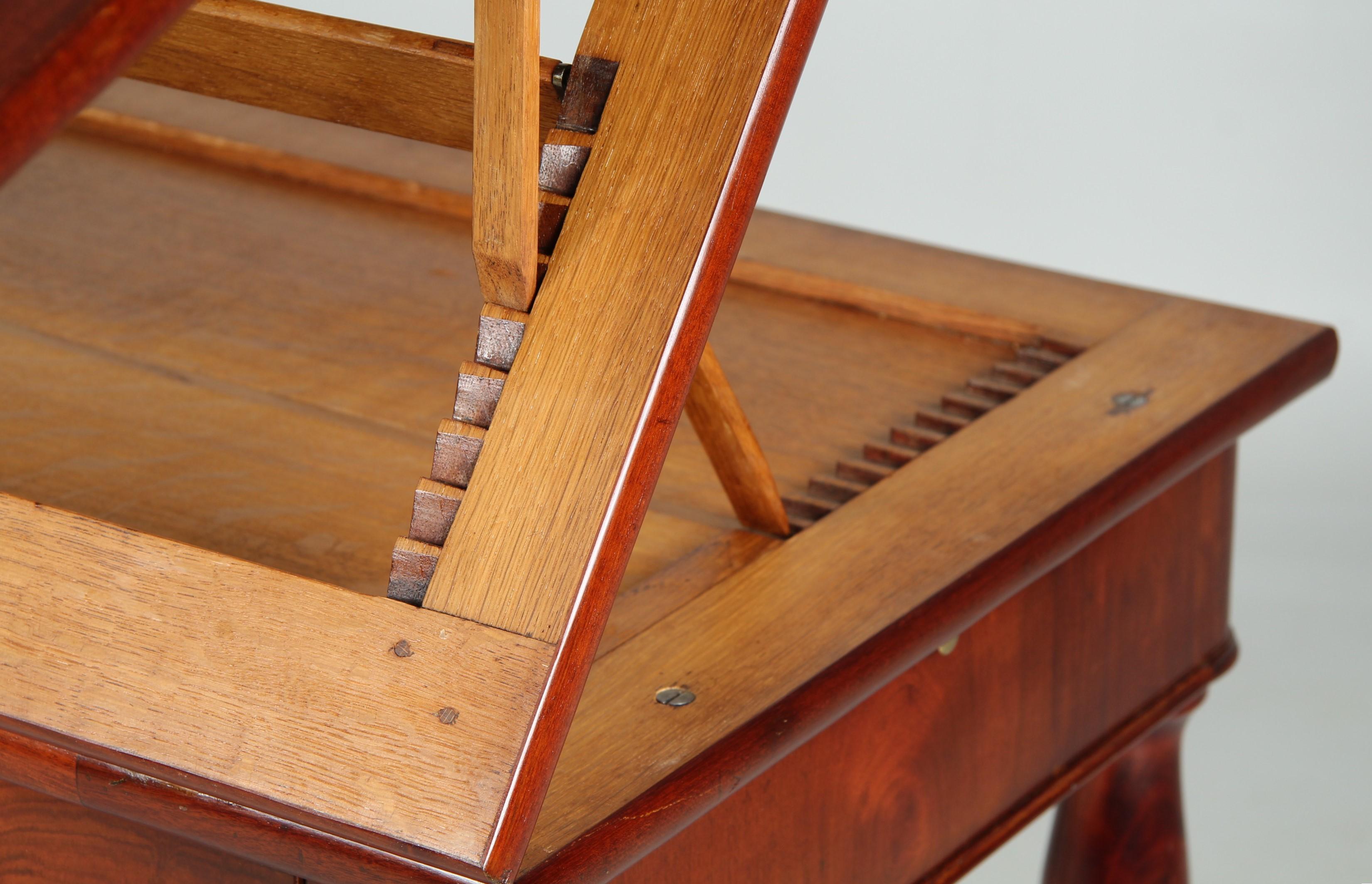 Mid 19th Century High-Adjustable Architect's Table, Mahogany, France, circa 1850 For Sale 1