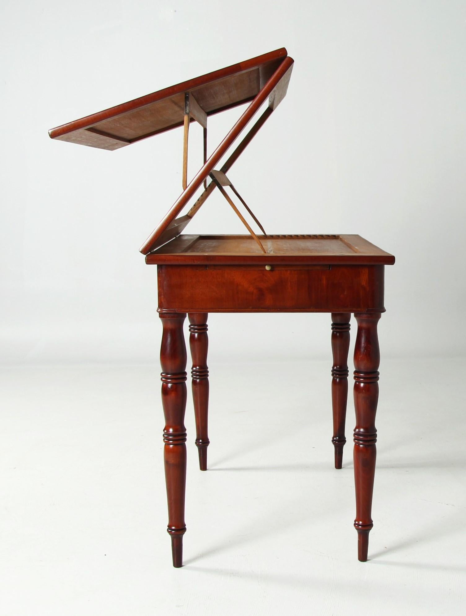 Mid 19th Century High-Adjustable Architect's Table, Mahogany, France, circa 1850 For Sale 2