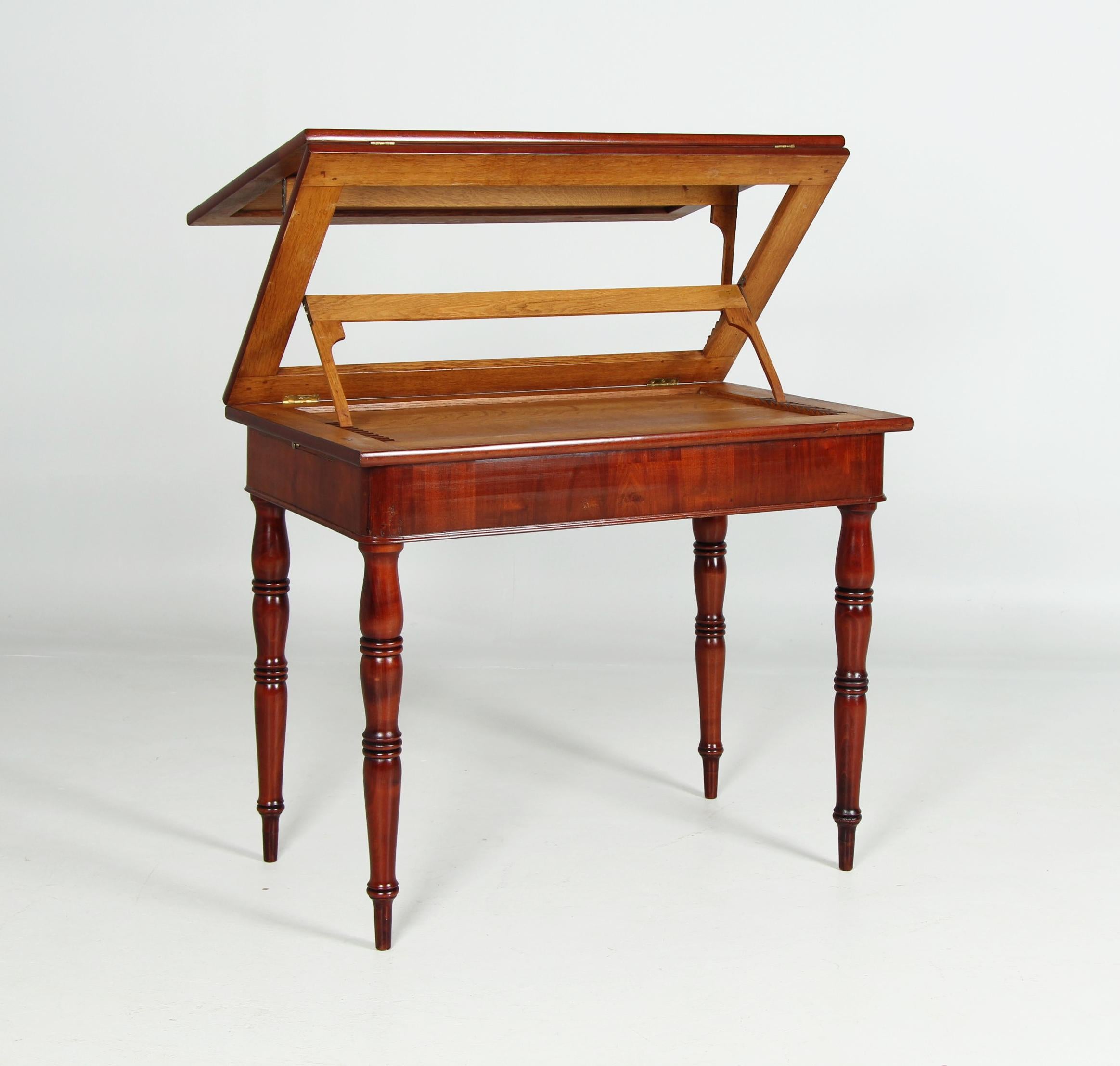 Mid 19th Century High-Adjustable Architect's Table, Mahogany, France, circa 1850 For Sale 4