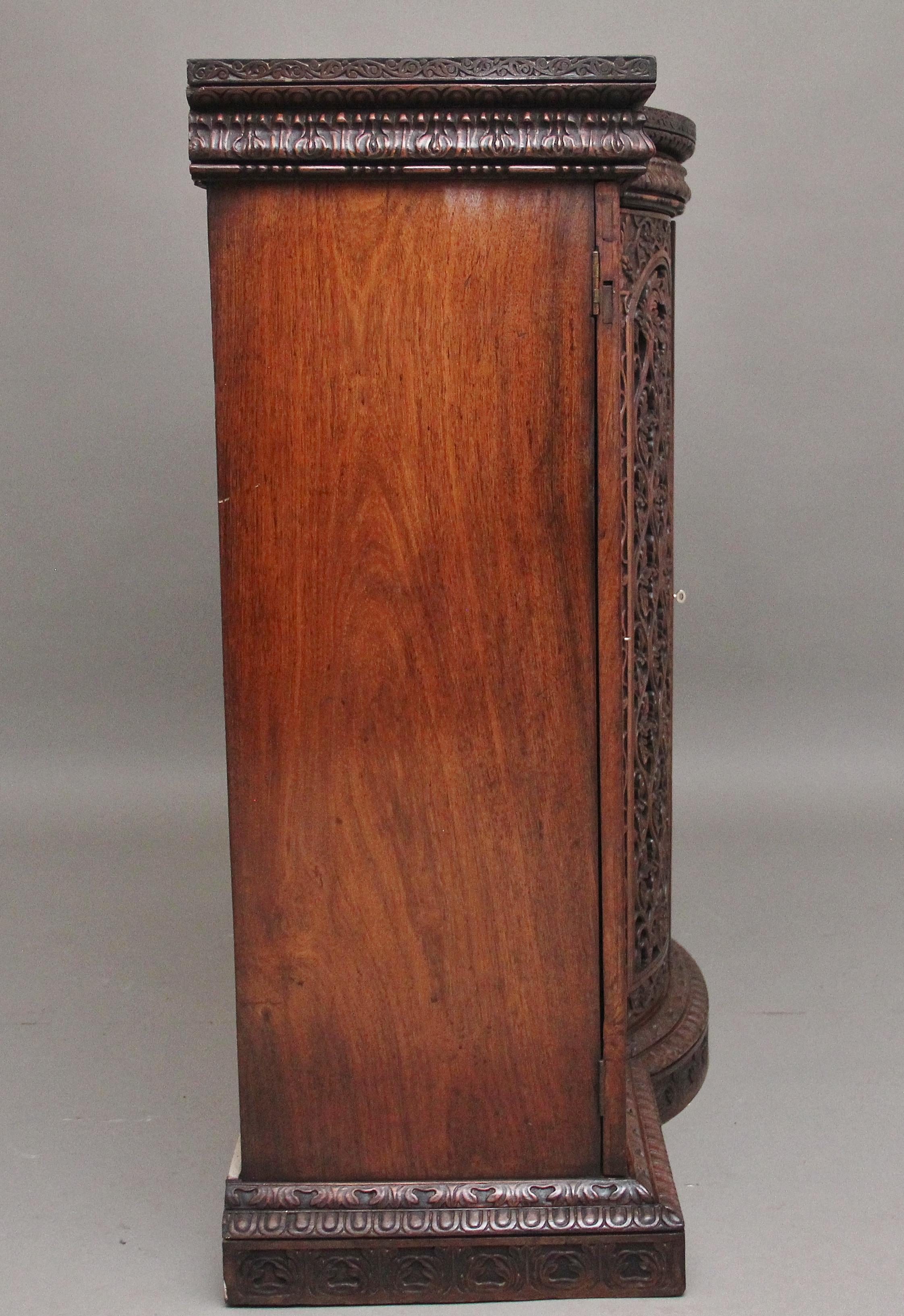 Mid-19th Century Highly Carved Anglo-Indian Cabinet 6