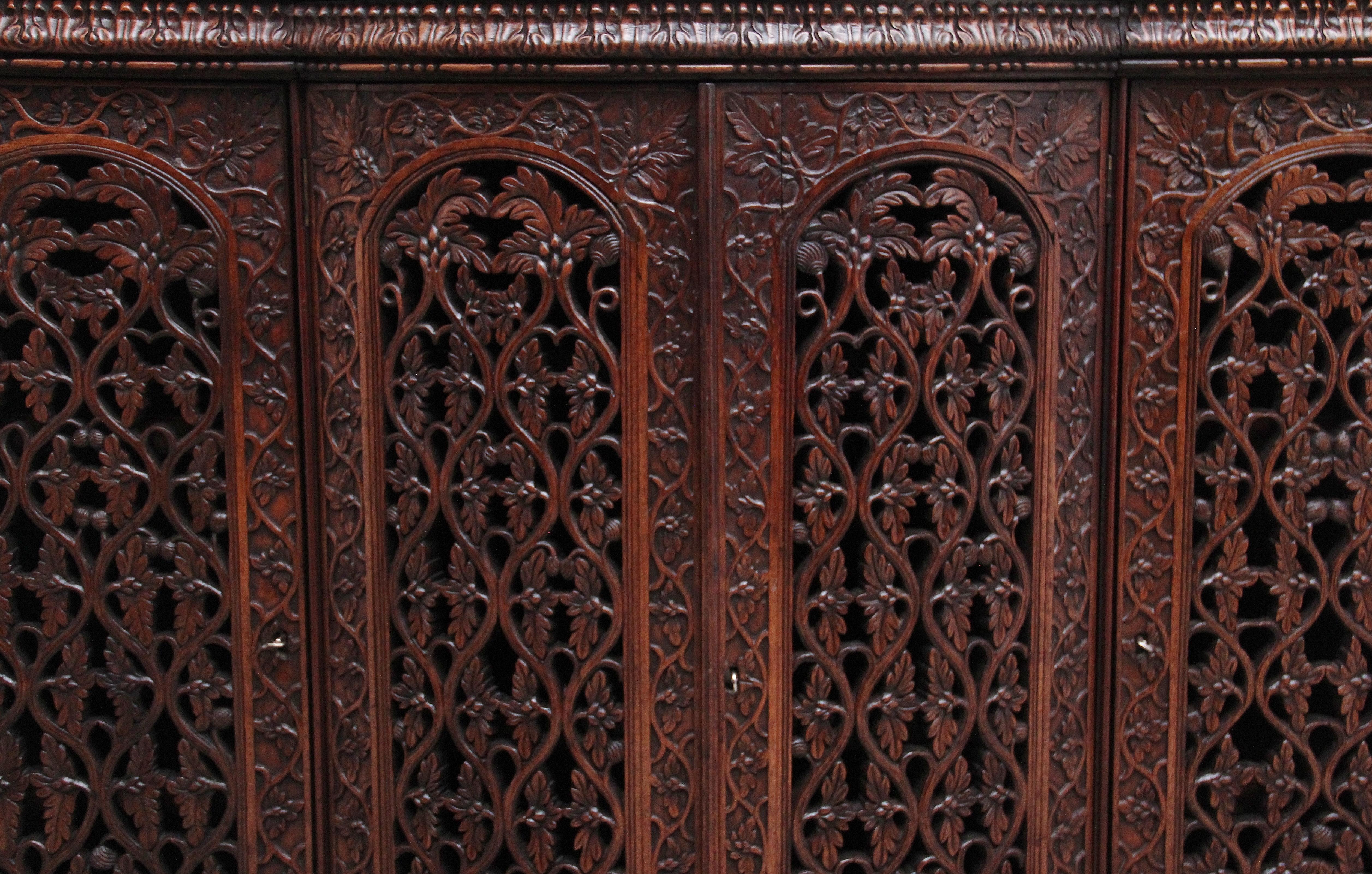 Mid-19th Century Highly Carved Anglo-Indian Cabinet 2