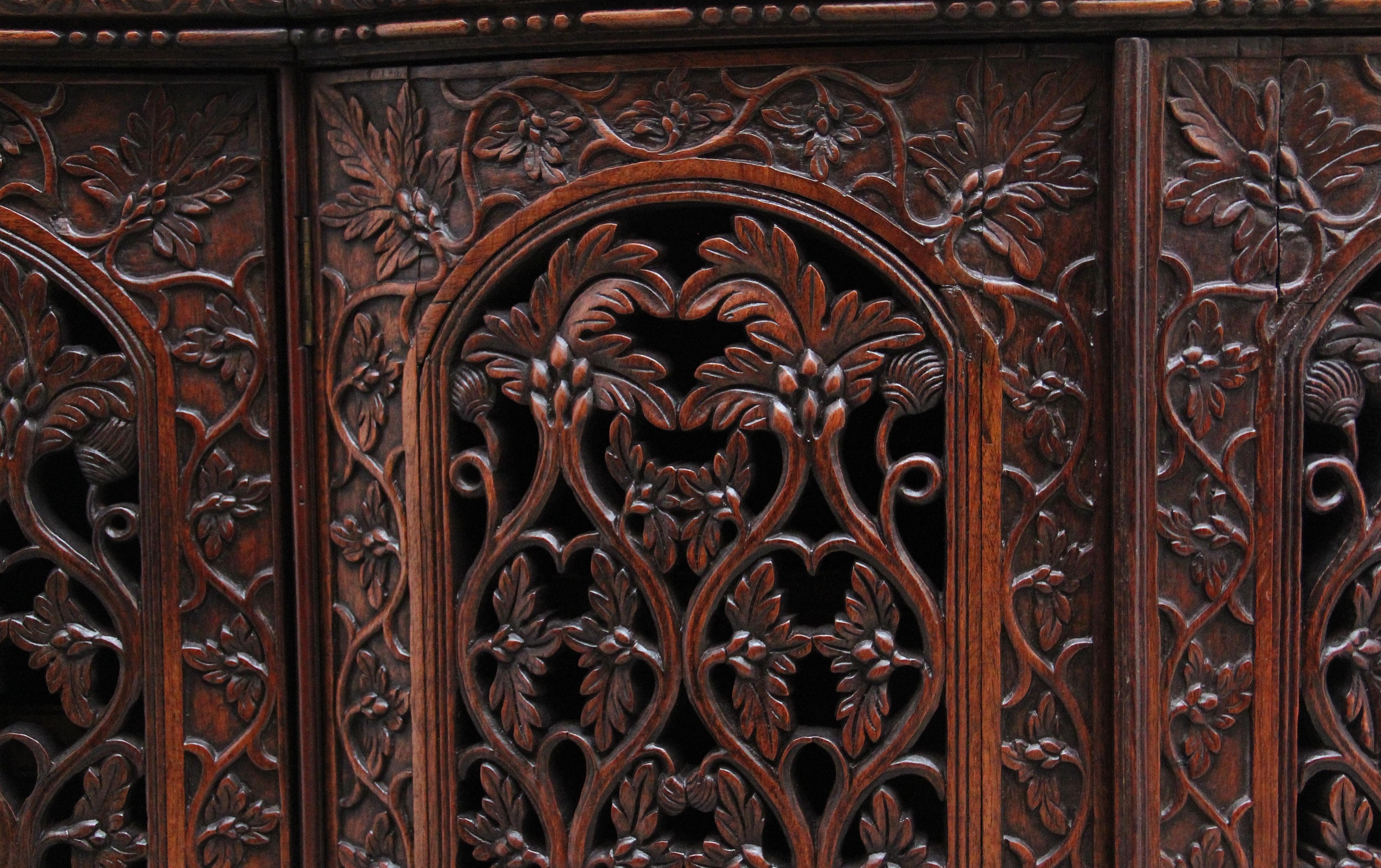 Mid-19th Century Highly Carved Anglo-Indian Cabinet 3