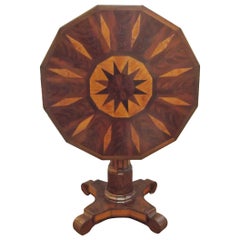 Mid-19th Century Inlaid Tilt-Top Table