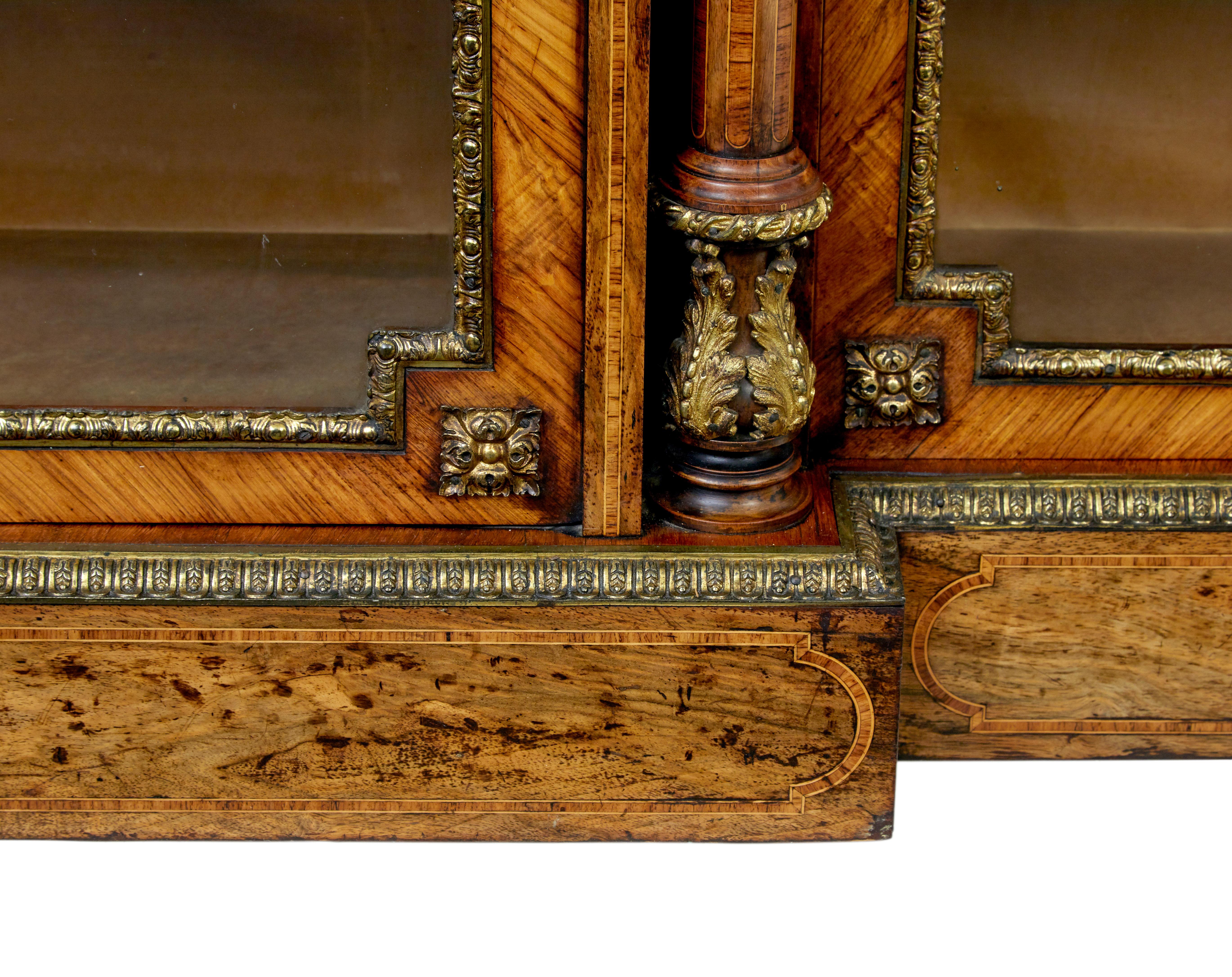 Mid 19th century inlaid walnut credenza sideboard For Sale 2