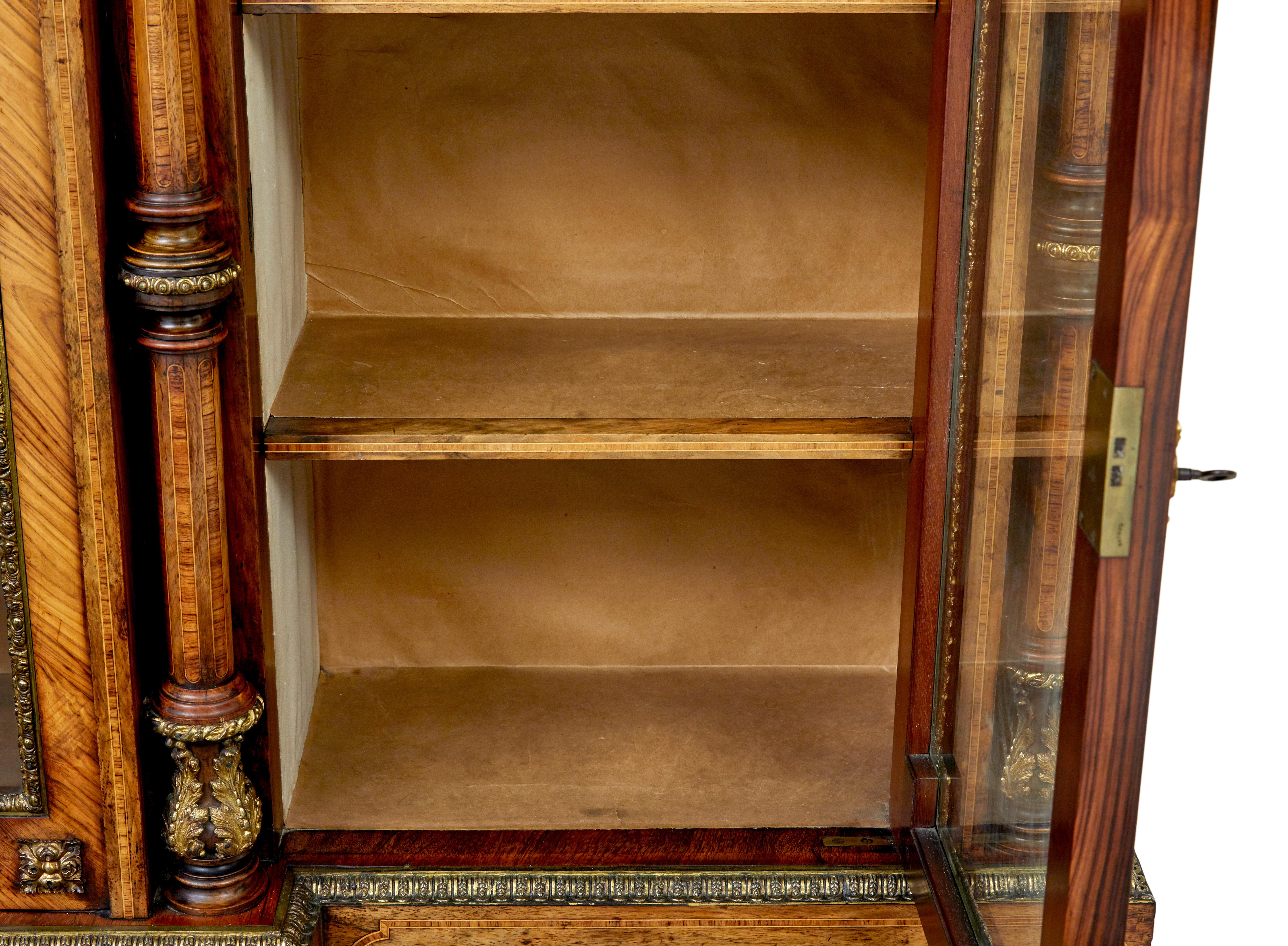Mid 19th century inlaid walnut credenza sideboard For Sale 3