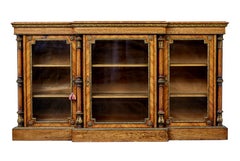 Mid 19th century inlaid walnut credenza sideboard