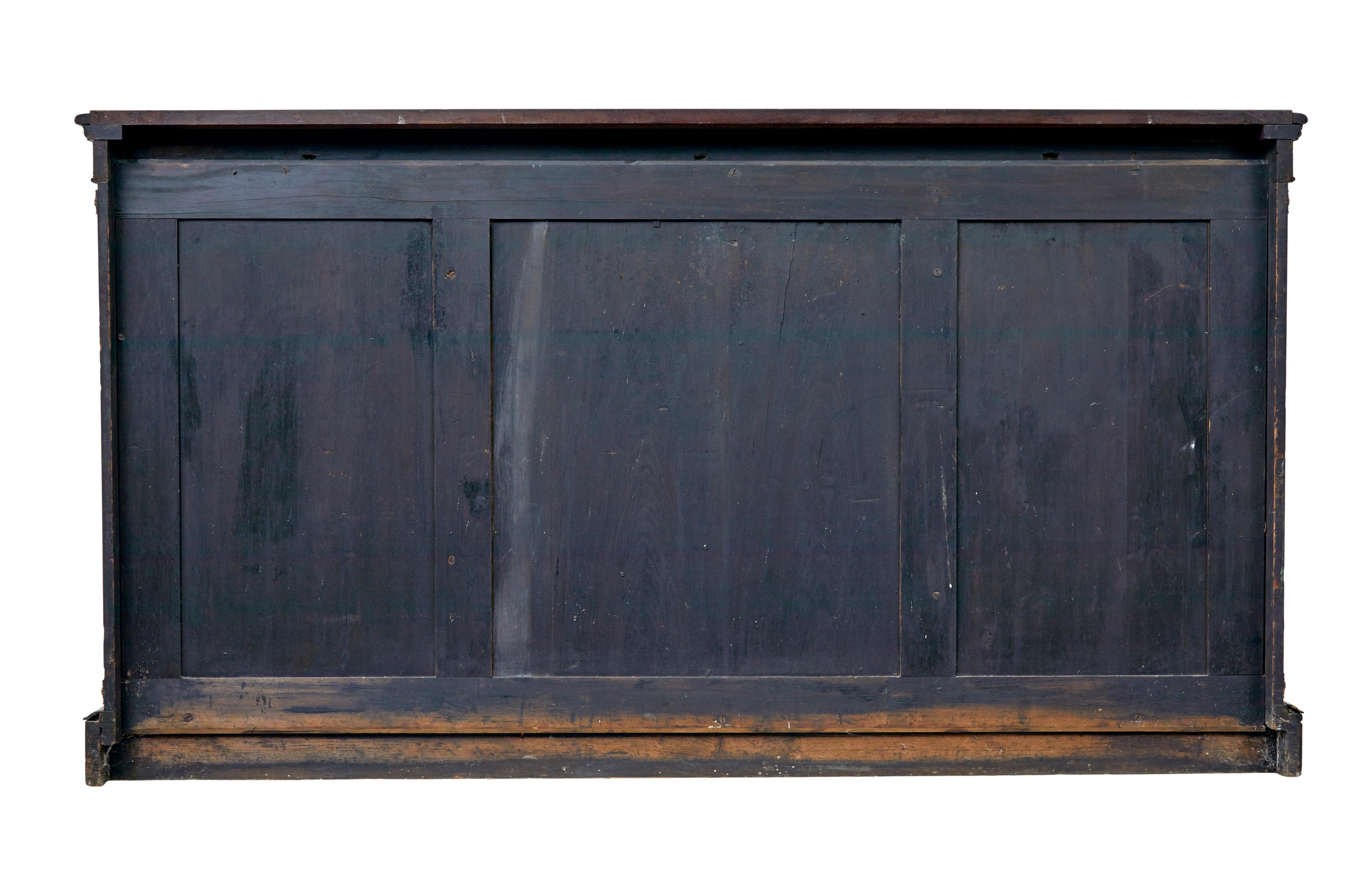 Mid 19th century inlaid walnut credenza sideboard In Good Condition For Sale In Debenham, Suffolk