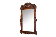 Mid 19th Century Irish Mahogany Carved Wall Mirror