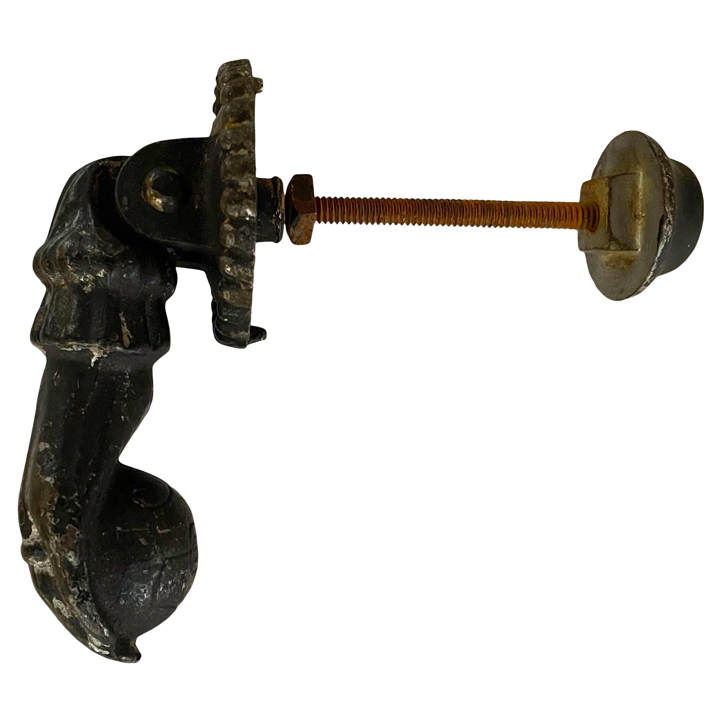 Mid 19th Century Iron Hand Door Knocker For Sale