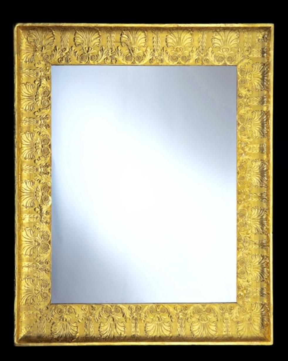 Mid 19th Century Italian Carta Dorata Framed Mirror In Good Condition For Sale In London, GB