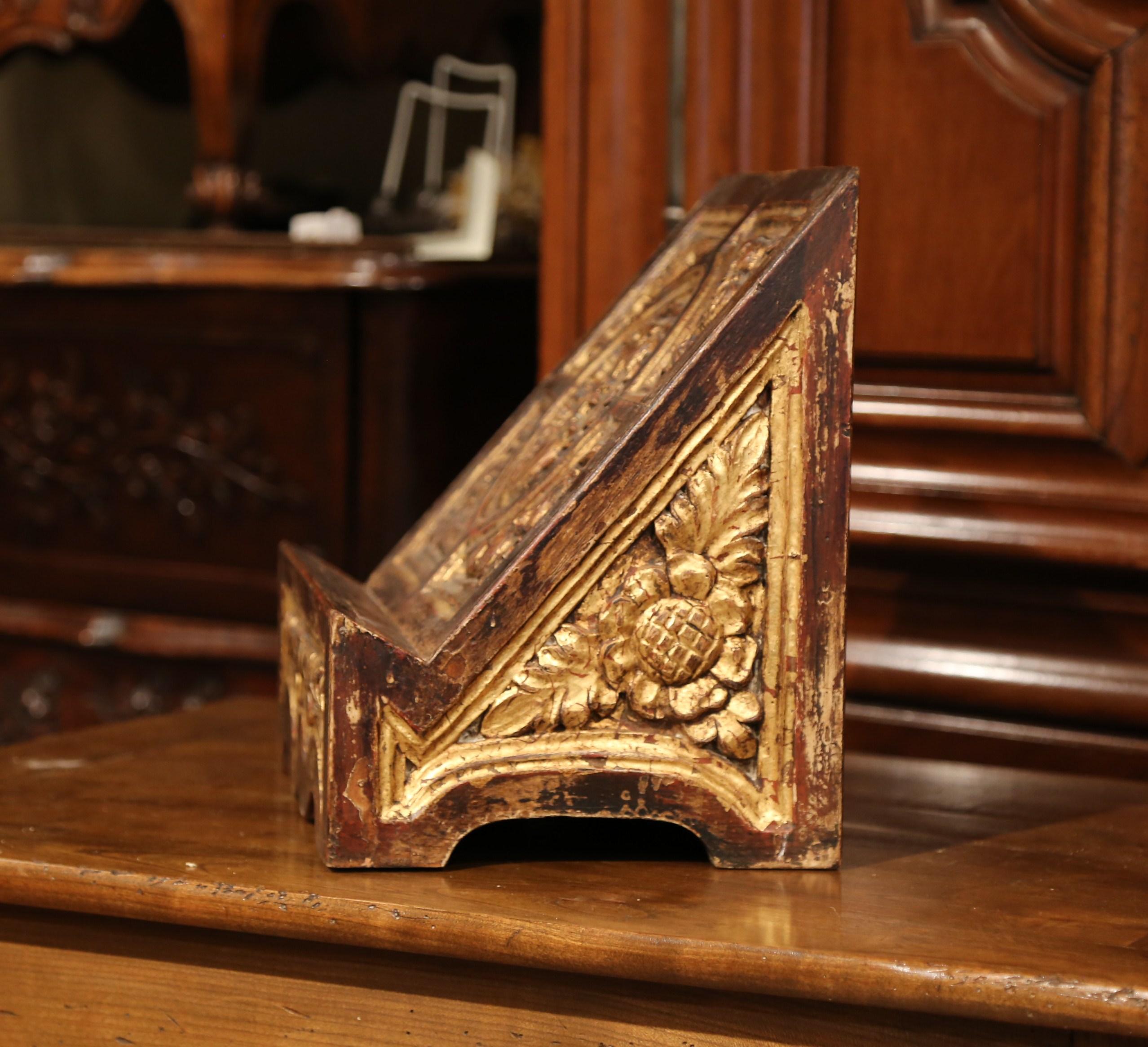 Baroque Mid-19th Century Italian Carved Giltwood Holy Bible Book Stand Holder