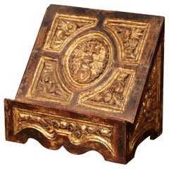 Mid-19th Century Italian Carved Giltwood Holy Bible Book Stand Holder