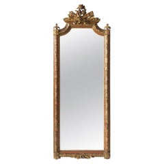 Antique Mid-19th Century Italian Carved Giltwood Mirror