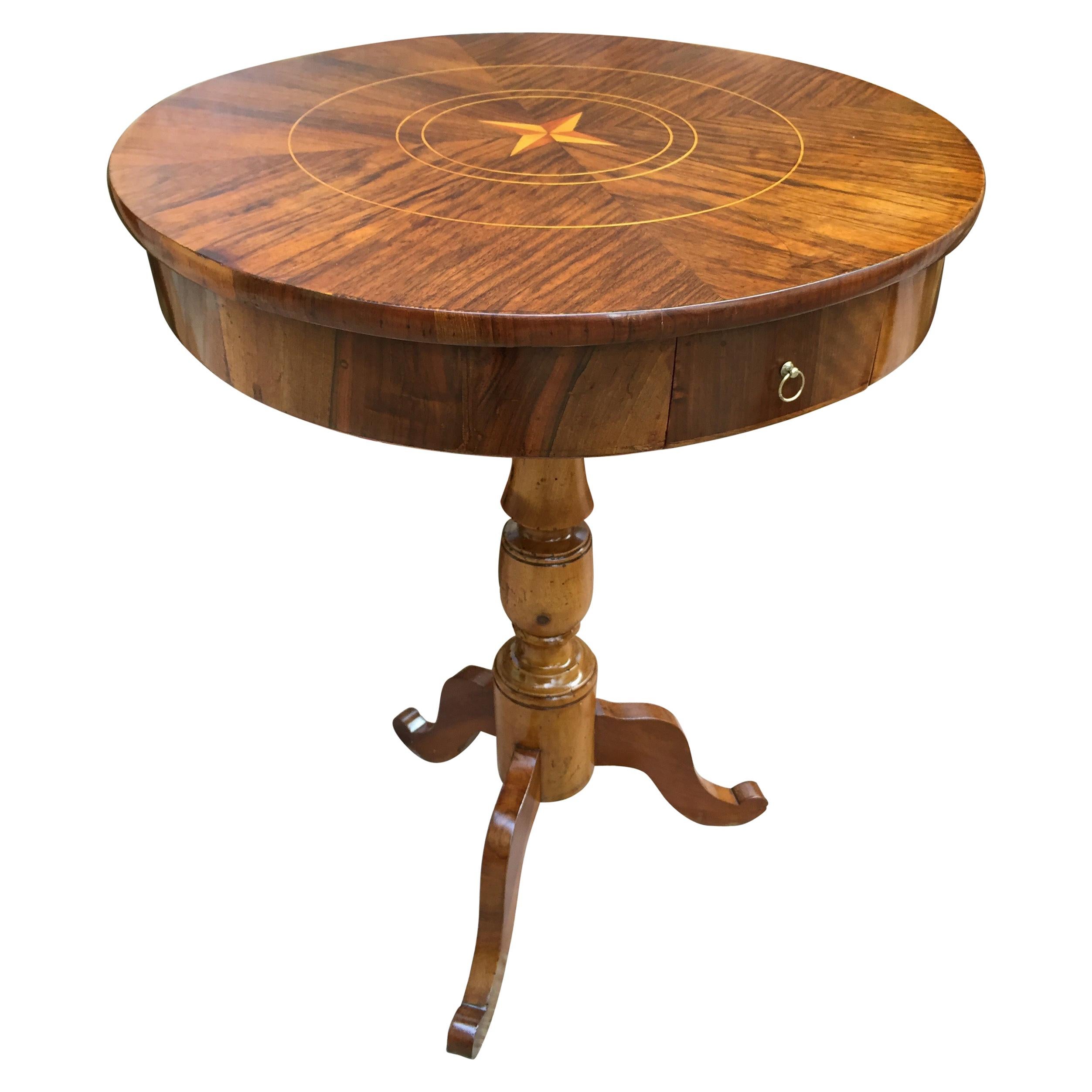 Mid-19th Century Italian Circular Gueridon Louis Philippe Centre Table