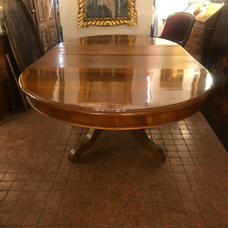 Mid-19th Century Italian Extendable Oval Walnut Dining ...