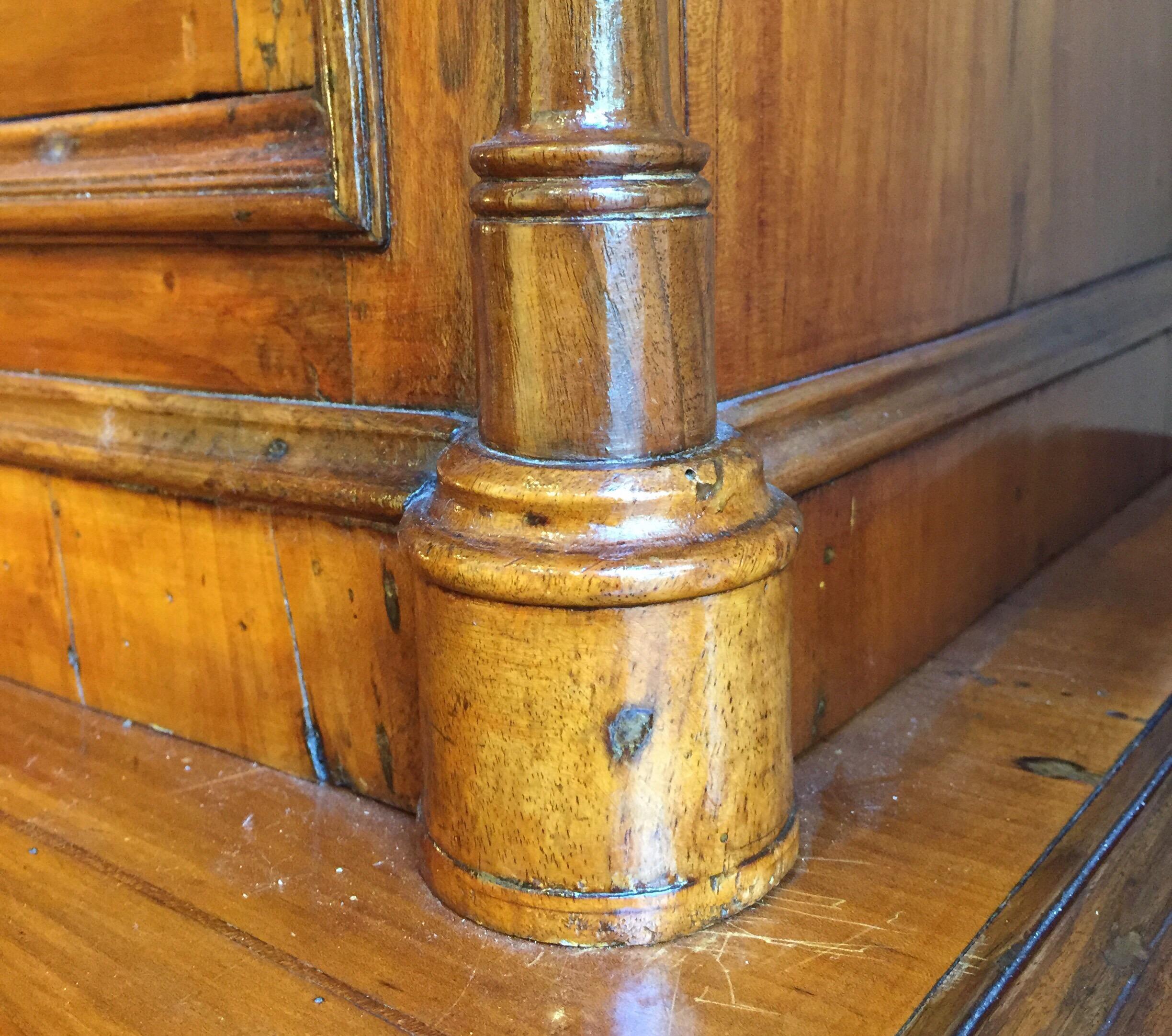 Mid-19th Century Italian Four Door Bookcase Two-Part Cherry Sideboard 10