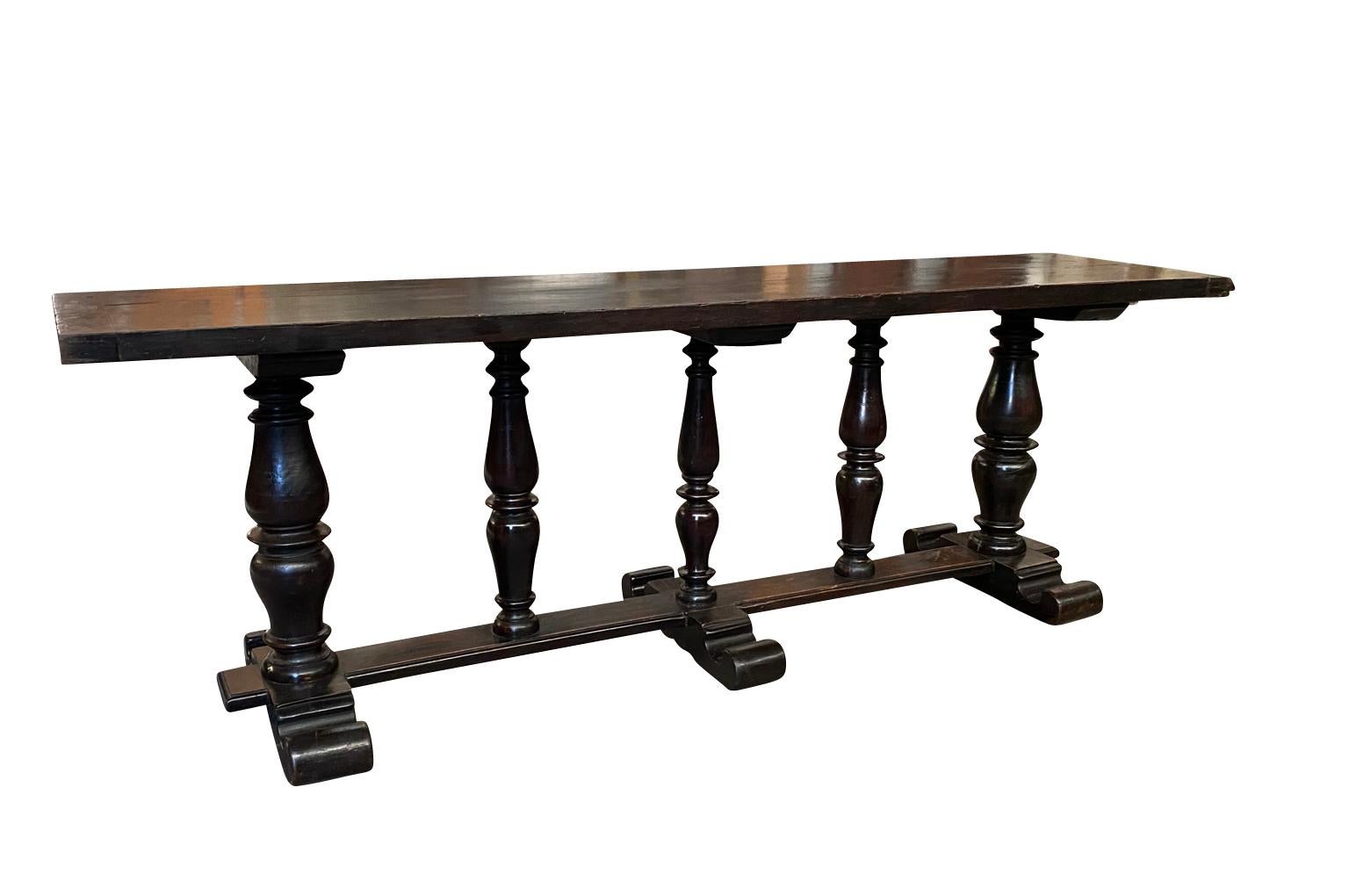 Mid-19th Century Italian Grand Scale Console Table In Good Condition For Sale In Atlanta, GA