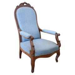 Mid 19th Century Italian Louis Philippe Antique Armchair
