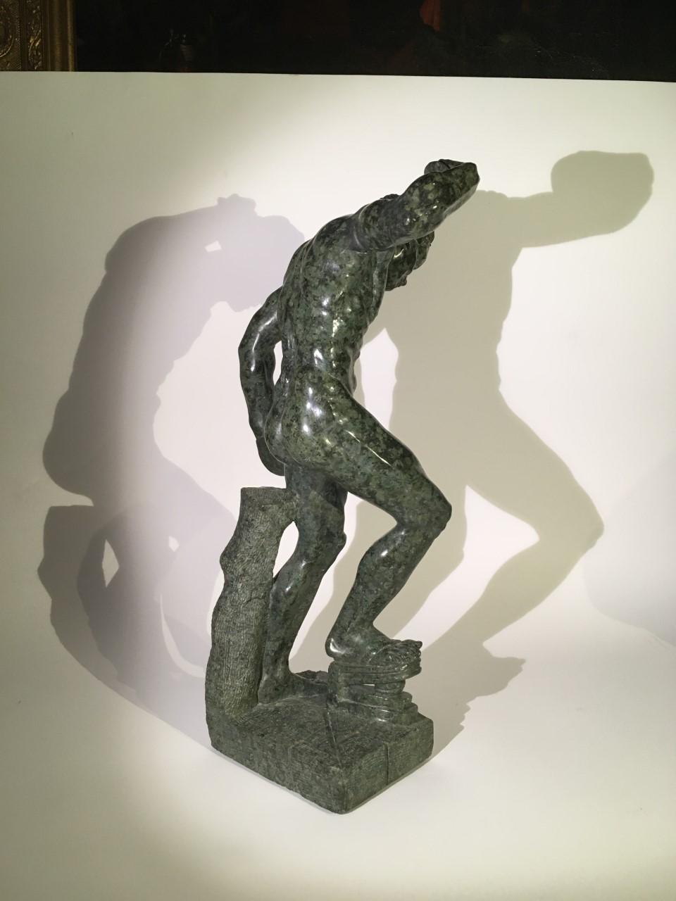 Mid-19th Century Italian Marble Sculpture of a Dancing Satyr For Sale 1