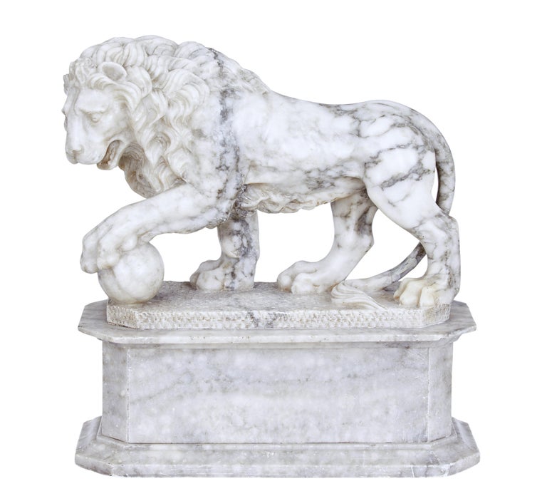 Mid-19th Century Italian Marble Statue of a Lion at 1stDibs | marble ...