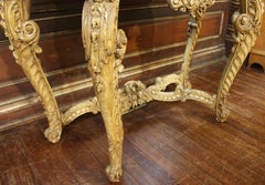 Mid 19th Century Italian Marble Top Console Table