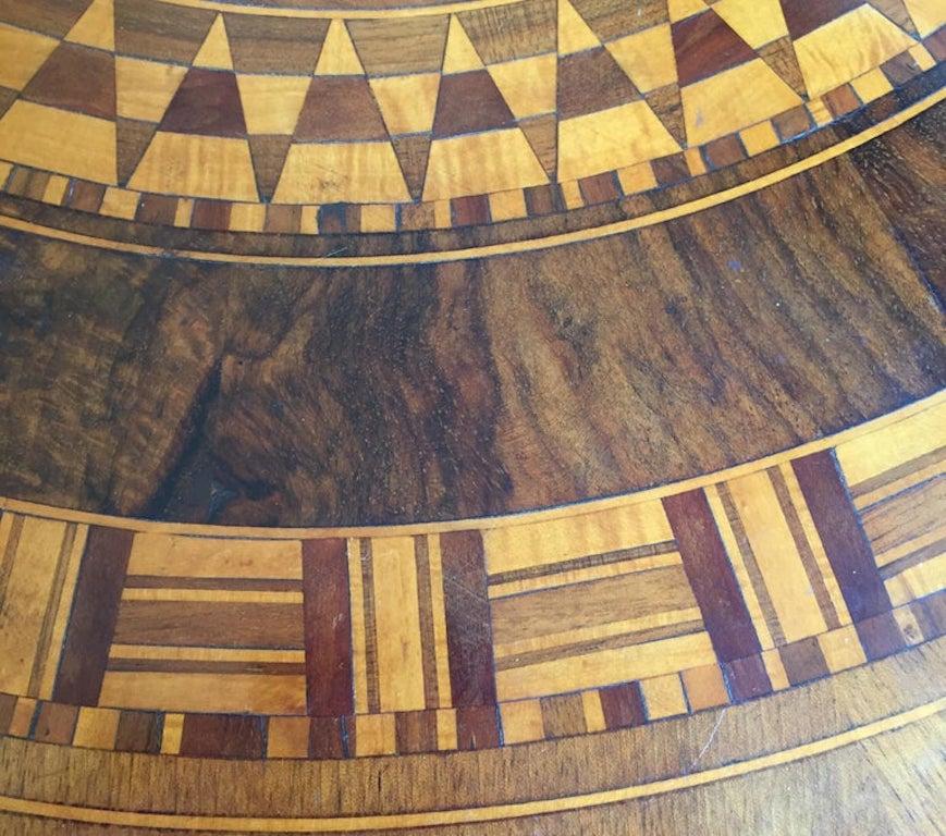Boxwood Mid-19th Century Italian Marquetry Circular Centre Table