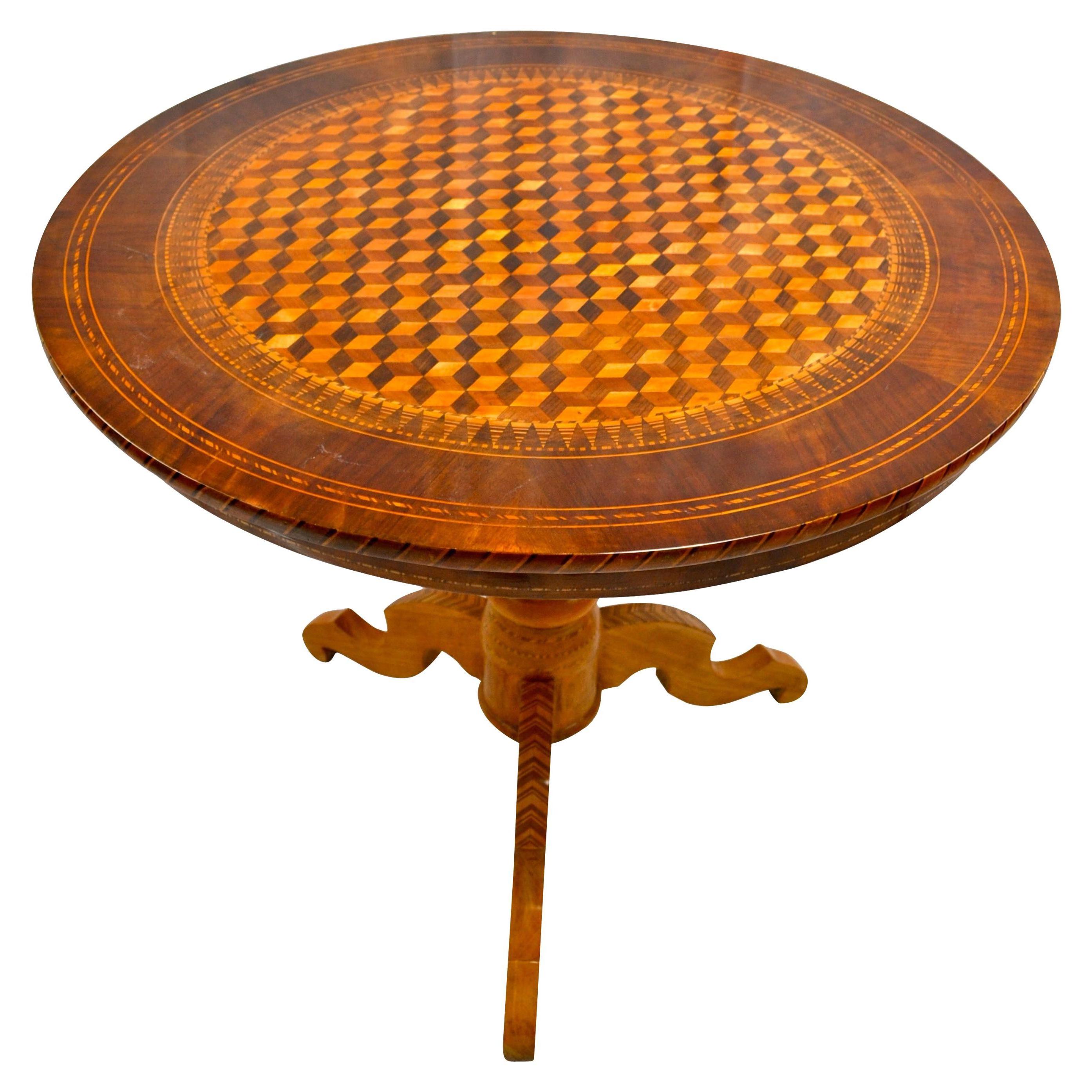 Table centrale italienne Sorrento du milieu du 19e siècle