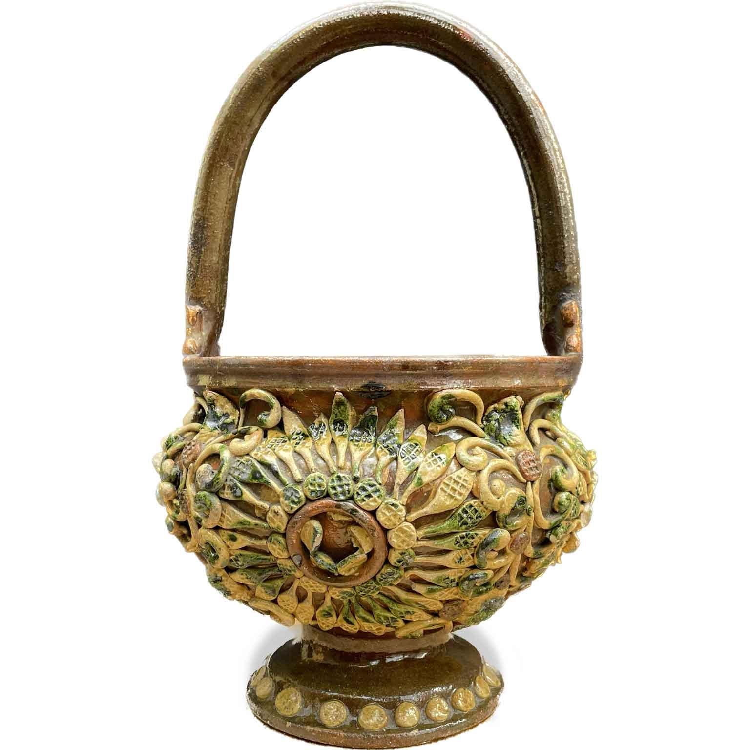 Mid-19th Century Italian Tuscan Warmer Basket For Sale 1