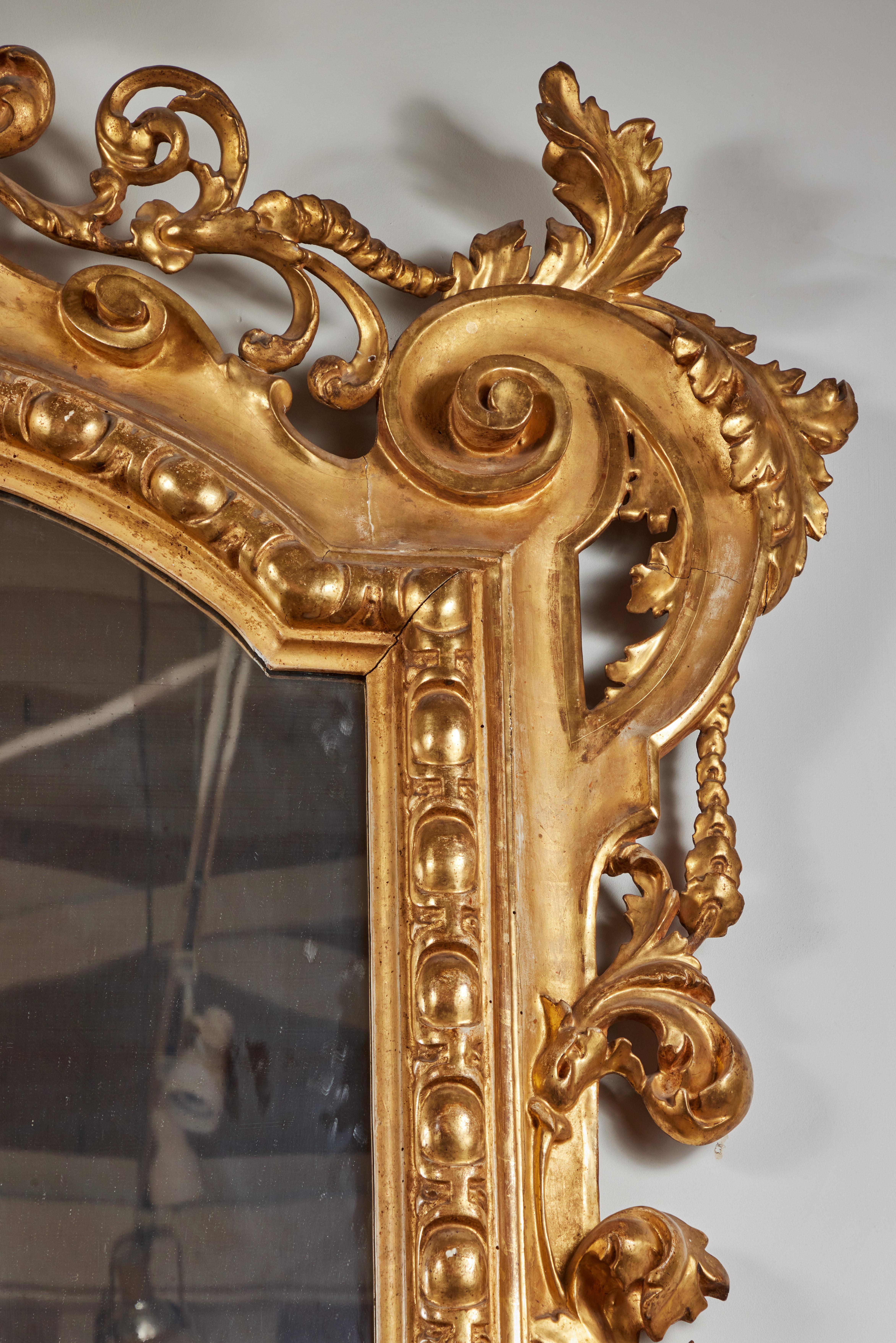 Mid-19th Century, Italian Wall Mirror In Good Condition For Sale In Newport Beach, CA