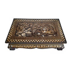 Mid-19th Century Japanese Lacquered Inlaid Table, Edo Period