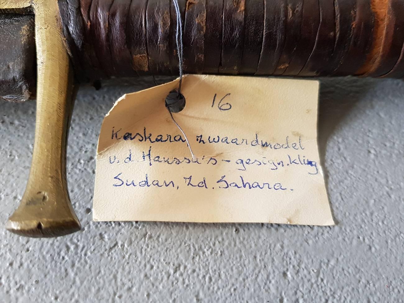 Mid-19th Century Kaskara Sword Sudan South Sahara In Excellent Condition In Raalte, NL