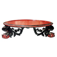 Mid-19th Century Lacquered Tray Table from Thailand